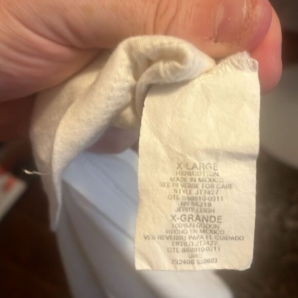 Bruce Springsteen White V-Neck Born In The USA Graphic Semi Sheer Shirt - Picture 10 of 11